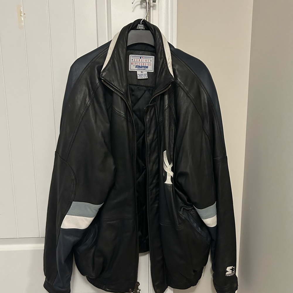 STARTER Black and White Varsity Jacket